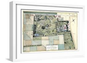 Plan du Jardin de Monceau appartenant à S.A.S Monsieur le Duc de Chartres-Bertaud et Carmontelle-Framed Giclee Print