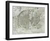 Plan en perspective de la Ville de Paris, telle qu'elle était sous le règne de Charles IX, dit-Guillaume Heulland-Framed Giclee Print