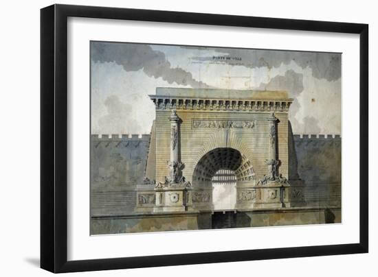 Plan for Gates to City, 1779-Jean Guillaume Moitte-Framed Giclee Print