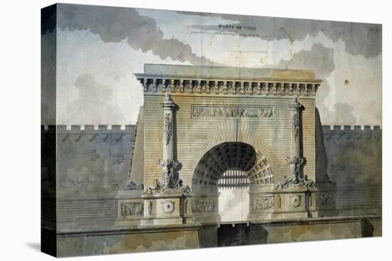 Plan for Gates to City, 1779-Jean Guillaume Moitte-Stretched Canvas