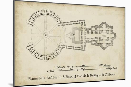 Plan for St. Peter's Basilica-null-Mounted Art Print