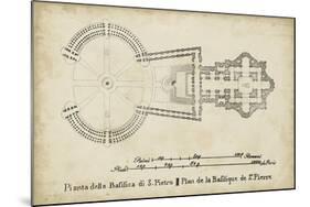 Plan for St. Peter's Basilica-null-Mounted Art Print