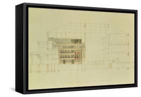 Plan for the Dresden Royal Theatre, C.1838-Gottfried Semper-Framed Stretched Canvas