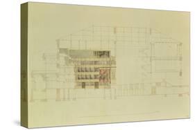 Plan for the Dresden Royal Theatre, C.1838-Gottfried Semper-Stretched Canvas