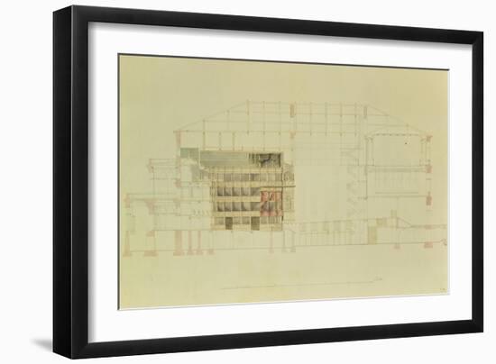 Plan for the Dresden Royal Theatre, C.1838-Gottfried Semper-Framed Giclee Print