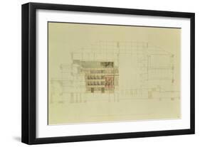 Plan for the Dresden Royal Theatre, C.1838-Gottfried Semper-Framed Giclee Print