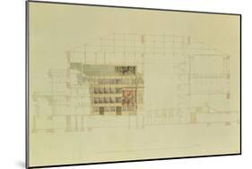 Plan for the Dresden Royal Theatre, C.1838-Gottfried Semper-Mounted Giclee Print
