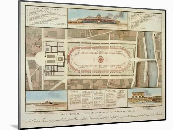 Plan général du Champ-de-Mars-null-Mounted Giclee Print