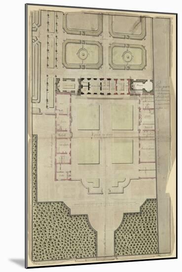 Plan général du pavillon de La Lanterne-null-Mounted Giclee Print