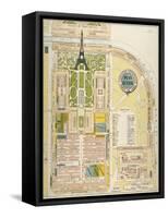 Plan Général: Exposition Universelle de 1889-Fr. Becker-Framed Stretched Canvas