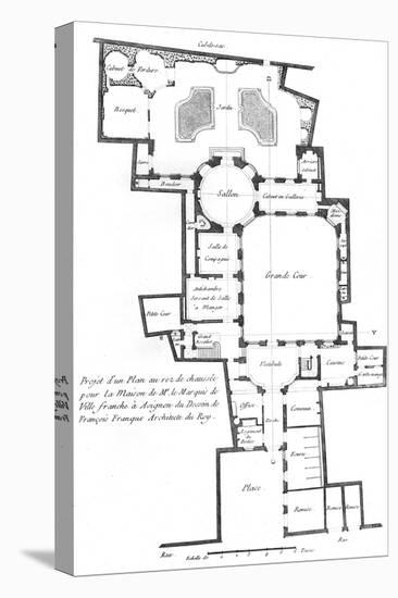 Plan of a Marquis House-null-Stretched Canvas