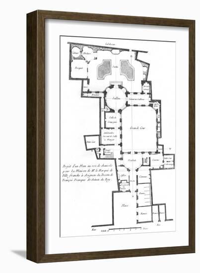 Plan of a Marquis House-null-Framed Art Print