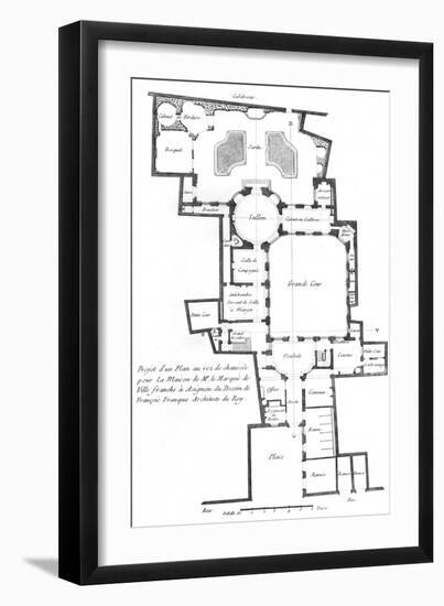 Plan of a Marquis House-null-Framed Art Print