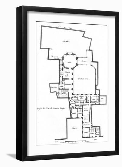 Plan of a Marquis House-null-Framed Art Print