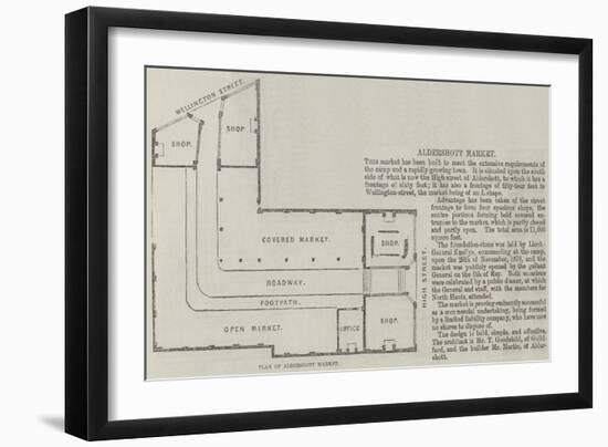 Plan of Aldershott Market-null-Framed Giclee Print