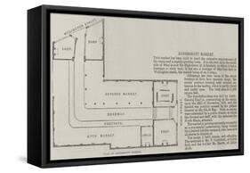 Plan of Aldershott Market-null-Framed Stretched Canvas