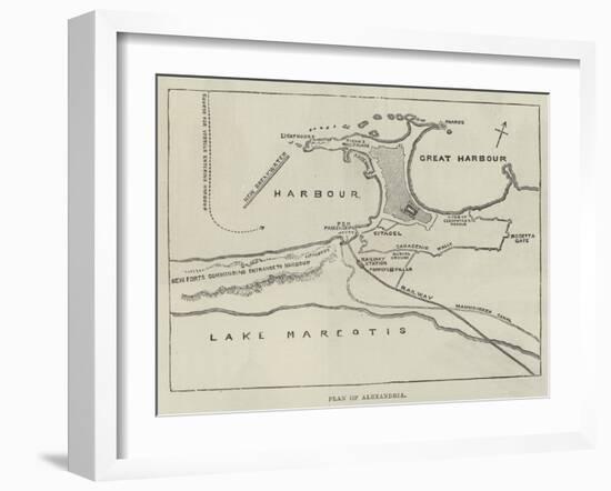 Plan of Alexandria-null-Framed Giclee Print