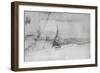 'Plan of an Embankment for Diverting the Arno', c1480 (1945)-Leonardo Da Vinci-Framed Giclee Print