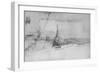 'Plan of an Embankment for Diverting the Arno', c1480 (1945)-Leonardo Da Vinci-Framed Giclee Print