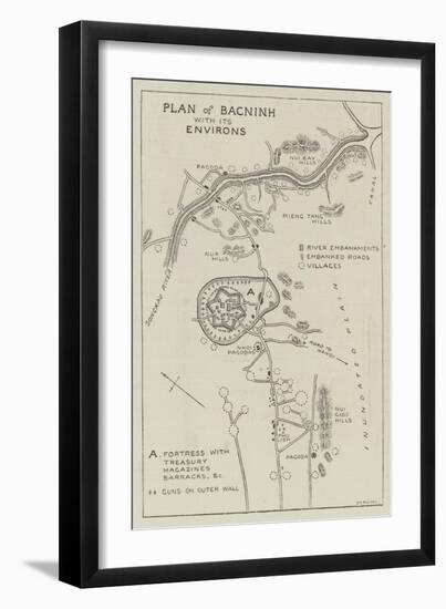 Plan of Bacninh with its Environs-null-Framed Giclee Print