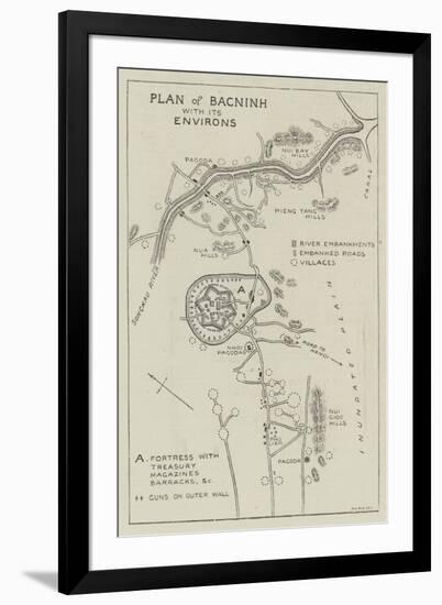 Plan of Bacninh with its Environs-null-Framed Giclee Print