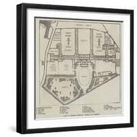 Plan of Bethlem Hospital, Wards, and Gardens-null-Framed Giclee Print