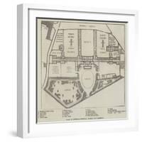 Plan of Bethlem Hospital, Wards, and Gardens-null-Framed Giclee Print