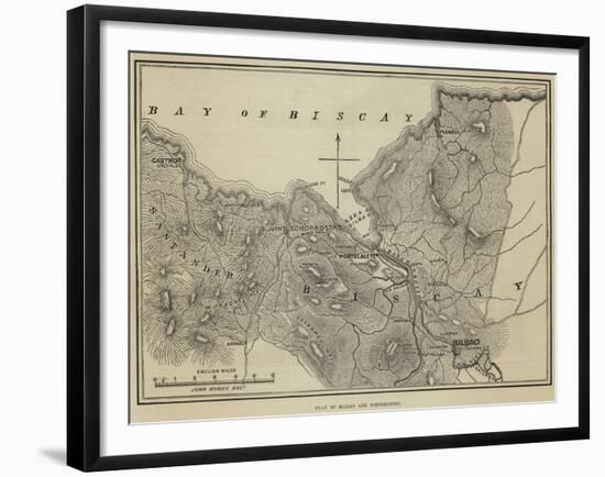 Plan of Bilbao and Somorrostro-John Dower-Framed Giclee Print