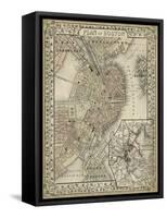 Plan of Boston-Mitchell-Framed Stretched Canvas