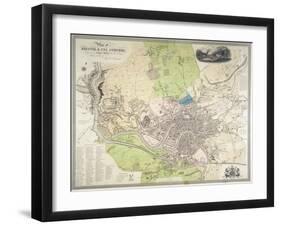 Plan of Bristol and its Suburbs, Reduced from the Original Survey of the Late J. Plumley,…-null-Framed Giclee Print