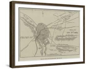 Plan of Cabul and its Approaches-null-Framed Giclee Print