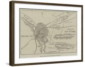 Plan of Cabul and its Approaches-null-Framed Giclee Print