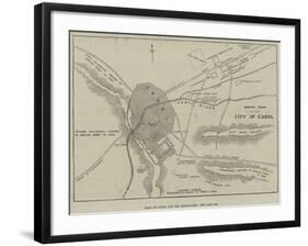 Plan of Cabul and its Approaches-null-Framed Giclee Print