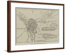 Plan of Cabul and its Approaches-null-Framed Giclee Print