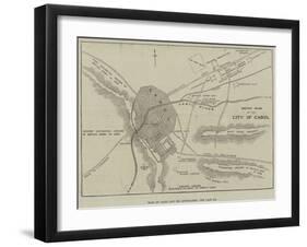 Plan of Cabul and its Approaches-null-Framed Giclee Print