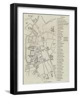 Plan of Cambridge-null-Framed Giclee Print