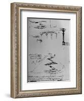 Plan of Canal Ascending Hill By Means of Locks', 1928-Leonardo Da Vinci-Framed Giclee Print