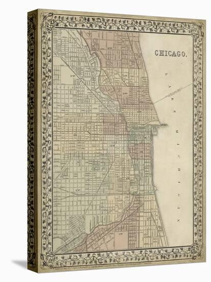 Plan of Chicago-Mitchell-Stretched Canvas