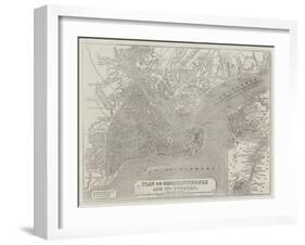 Plan of Constantinople and its Suburbs-John Dower-Framed Giclee Print