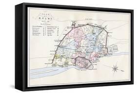 Plan of Delhi, India, 1857-1858-Guyoy & Wood-Framed Stretched Canvas