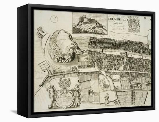 Plan of Edinburgh, Pub. by John Smith-Andrew Johnston-Framed Stretched Canvas