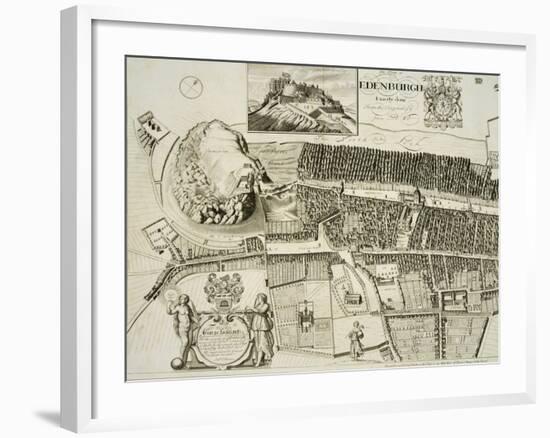 Plan of Edinburgh, Pub. by John Smith-Andrew Johnston-Framed Giclee Print