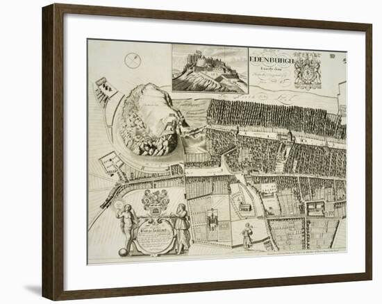 Plan of Edinburgh, Pub. by John Smith-Andrew Johnston-Framed Giclee Print