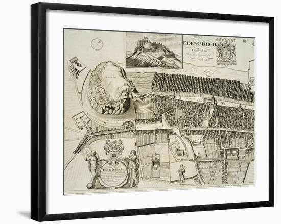 Plan of Edinburgh, Pub. by John Smith-Andrew Johnston-Framed Giclee Print