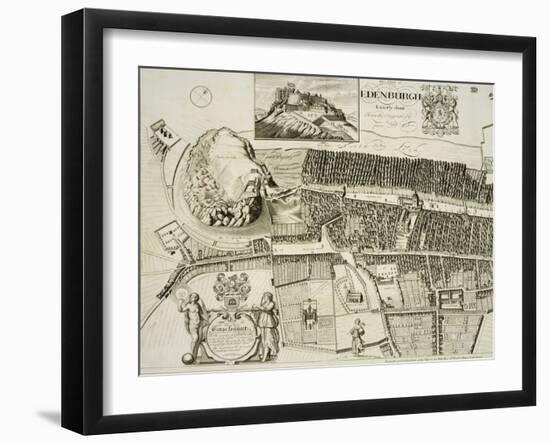 Plan of Edinburgh, Pub. by John Smith-Andrew Johnston-Framed Giclee Print