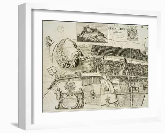 Plan of Edinburgh, Pub. by John Smith-Andrew Johnston-Framed Giclee Print