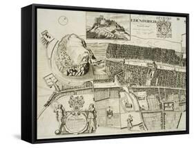 Plan of Edinburgh, Pub. by John Smith-Andrew Johnston-Framed Stretched Canvas