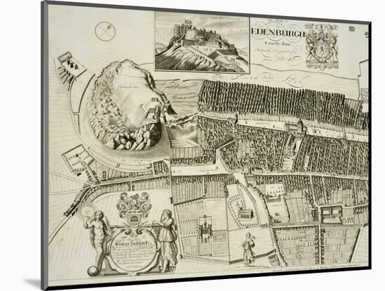 Plan of Edinburgh, Pub. by John Smith-Andrew Johnston-Mounted Giclee Print