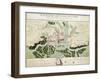 Plan of Events at the Battle of Gunzburg Between Austrian and French Troops in 1805, 1808-null-Framed Giclee Print