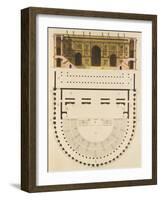 Plan of Greek Theater in Athens, 1827-Giulio Ferrario-Framed Giclee Print